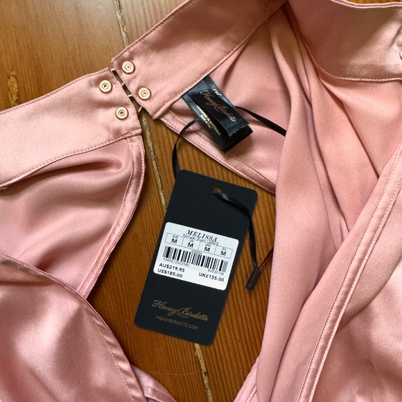 Honey Birdette Melissa Blush pink onesie Romper New MEDIUM $185 - Picture 6 of 6